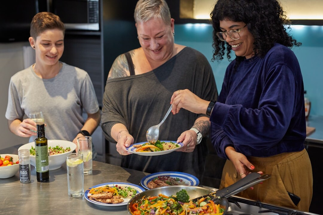 people cooking together
