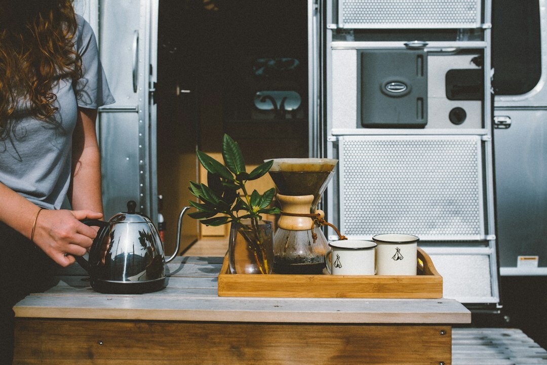 woman serving coffee